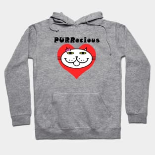 PURRecious - white cat Hoodie